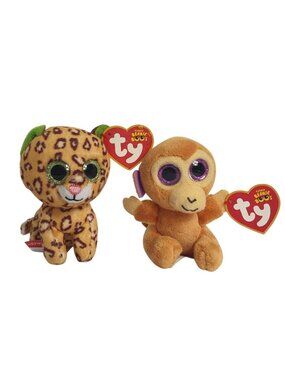 Ty Teenie Beanie Boos Freckles The Leopard Bongo The Monkey Set 2017 McDonald's